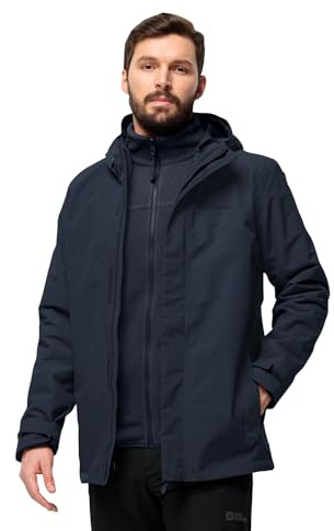 Jack Wolfskin Herren Altenberg 3in1 Jkt M Jacket, Night Blue, S EU