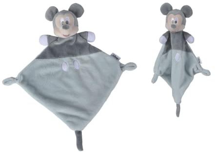 Disney- Mickey Doudou Mantita 30 cm, fabriquée à partir de matériaux 100% recyclés, Licence Officielle Disney, adapté à Tous Les âges, 6315870330