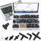 Glarks 380 accesorios de riego con conectores espinosos y kit de clip de resorte de 7 mm, incluyendo gancho, triple, codo, tapón final, 4 juntas, 3 juntas