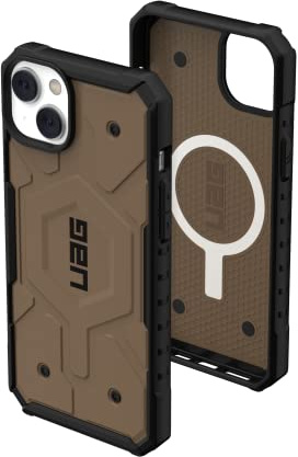 URBAN ARMOR GEAR UAG Designed for iPhone 14 Plus Case Brown Dark Earth 6.7 Pathfinder Built-in Magnet Compatible with MagSafe Charging Slim Lightweight Shockproof Dropproof Rugged Protective Cover