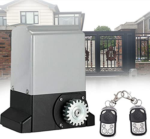 AFITO Juego De Puertas Correderas 750W, Operador De Puertas Correderas Eléctricas 12M/min, Abridor De Puertas con Control Remoto hasta 1600Kg, para Hoteles, Fábricas, Puertas Patio