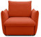 DOMO. collection Sessel Cloud Box, Armsessel mit Schlaffunktion und Boxspringfederung, Schlafsessel, Boxspringsessel, Polstersessel, 120 x 97 x 100 cm (BxTxH), orange