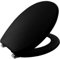 BEMIS Buxton Black Ultra-Fix Plastic Thermoplast Toilet Seat | WC seat That Will not Loosen and fits Most Toilets | Adjustable Chrome Hinges | Recyclable thermoplastic | Easy Installation |