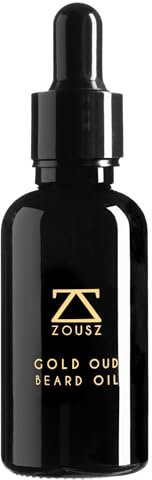 ZOUSZ Bartöl - Duftende Pflegeformel aus schwarzem Gold Oud-Holz mit natürlichen Ölen - Nicht-fettendes Bartpflege-Öl - Vegan-freundliches Geschenk für Männer - 50mL
