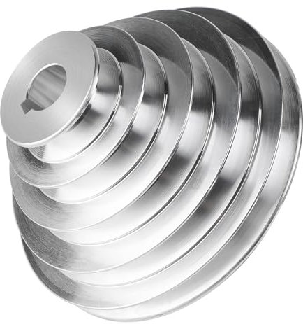SWAWIS 5 Schlitz Pagode Riemenscheibe, 20mm Bohrung, 54mm-150mm Außendurchmesser, 5 Schritt Riemenscheibe Aluminium für A Type V-förmige Riemen, 12,7 mm Gurtbreite