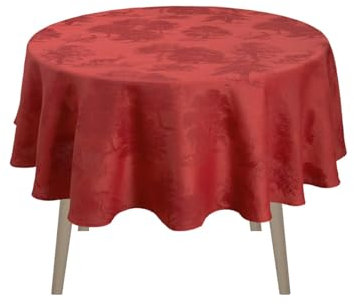LE JACQUARD FRANÇAIS 29029 Tischdecke Souveraine Carmin Ø 175 cm Leinen