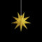Sterntaler Dekostern | Weihnachtsstern Kunststoff | 9-Zacker Stern | mit Timer | Gelb | 11,5cm | Innen | LED | Batterie