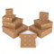8-teiliges Set Geschenkschachteln Geschenkboxen Geschenkkarton, 8 Stück Geschenkkartonage Boxenset Weihnachten Geburtstag Hochzeit, ca. 22,5 x 22,5 x 8 cm (Naturfarben mit Blumenranke)