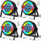 Ukfog 4pcs 7LEDs + 48 SMD LED Bühnenleuchten 2-in-1 LED Par RGBW/DMX DJ Lichter 6/10CH Partylicht 4 Kontrollmodi Modus Led Strahler DJ Lichteffekt für Bar/Party/Hochzeit/Studio/Halloween