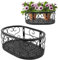 Vomeko Soporte para Macetas con Barra para Ventana con Ganchos, Soporte para Macetas Ajustable, Macetas Colgantes de Metal para Balcones para Jardines, Porches y Patios al Aire Libre(10.5cm Railing)