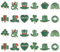 Airssory Anhänger zum St. Patrick's Day, glitzernd, Emaille, Legierung, Kleeblatt, Geschirr, Hut, Glücksbringer, für selbstgemachten Schmuck, Ohrringe, Geschenke, Dekoration, 24 Stück, 12 Stück