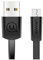 P4Y Câble MicroUSB plat pour le chargement et le transfert de données 2A Smart Chip Matériau : TPE/PVC/cuivre 1,2m noir US-SJ201 U2