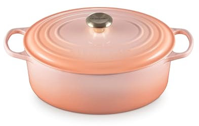 Le Creuset Enameled Cast Iron Signature Oval Dutch Oven, 6.75qt., Peche
