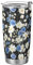 Anticsao Small Blue and White Flowers Tumbler with Lid and Straw, Insulated Stainless Steel Tumbler Cup, Double Walled Travel Coffee Mug Thermal Vacuum Cups for Hot & Cold Drinks 20oz