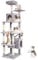 VEVOR Cat Tree for Indoor, 72 Cat Tower with 2 Condos, Sisal Scratching Post, Hammock, Top Perch, Jumping Platforms, Large Furniture Activity Center with Hang Ball, Light Grey