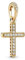 Wedanor Charme Vergoldetes Kreuz baumeln Charms Anhänger 925 Sterling Silber Charm Pendant für Europäische Armbänder und Halsketten
