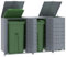 Willood Mülltonnenverkleidung Mülltonne Müllcontainer Gerätebox für 3 Tonnen Grau 207x79x117 cm Stahl