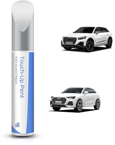 PARTS4EV LS9R/2Y Gletscher Weiß Metallic Ausbesserungsfarbe – Exakte Übereinstimmung für Audi Q3/Q2L – Ausbesserung von Kratzern und Abplatzungen