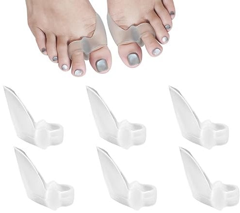 SUNFATT Zehenspreizer,4 Stück-Toe Spacer,wiederholbare waschbare Gel-hallux valgus korrektur,Zehentrenner zum Entspannen der Zehen,um Ballenzehen,Hammerzehen,Hallux Valgus zu lindern