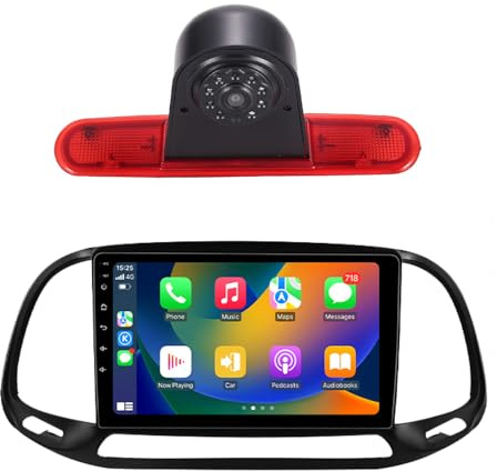 9 HD Android Auto GPS Radio Navigator Carplay Replacement for FIAT Doblo 263 Opel Combo FIAT doblo ii 2 Cargo Kasten Kombi 263 mit GPS Bluetooth FM USB WiFi DVR RDS TPMS SWC DAB+Auto Rückfahrkamera