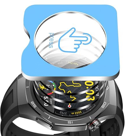 zzjooj [3 piezas Protector de pantalla compatible con Huawei Watch GT 5 46 mm /Huawei Watch GT 5 Pro 46 mm Protector de pantalla, kit de instalación de alineación automática, HD vidrio templado