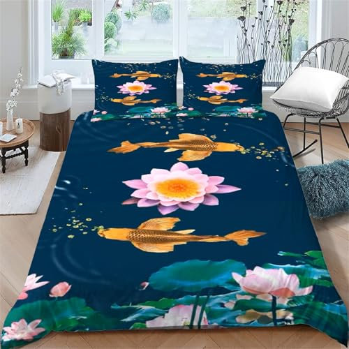 TMMDH Bettwäsche 140x200 Bettbezug Winter Bettwäsche-Sets Blume 3D Muster Weich Baby bettwäsche Set Hypoallergen Kinder bettwäsche mit 2 Kissenbezüge 80x80 cm