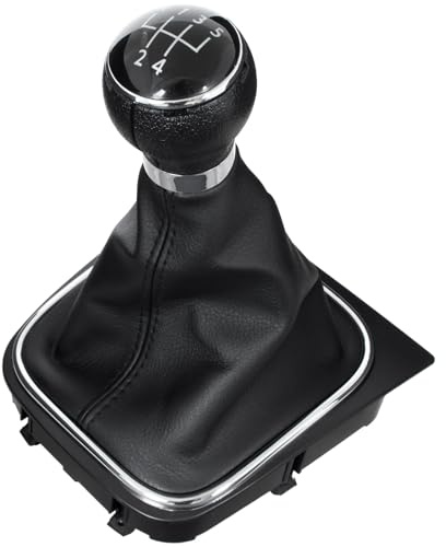 M MODECAR - Kompatibel mit VW Golf V 03-08 Schalthebelknauf mit Manschette 5 Gänge für 1K0711113CF,