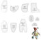 Memory Bear Schablonen-Lineal-Set, Bear Nähschablone, Bear Vorlagen zum Nähen, DIY Handgefertigtes Schneiden 15 Tiermuster, 10 Stück Acryl-Bastelbedarf für Anfänger, Verwandte, Meister, Freunde