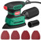 SORAKO Electric Sander,220W 14000 OPM 230V Sander for Wood with Dust Collector and 16 Pieces of Sandpaper, Compact Sanding Machine is Perfect for Sanding, Polishing in Small Spaces