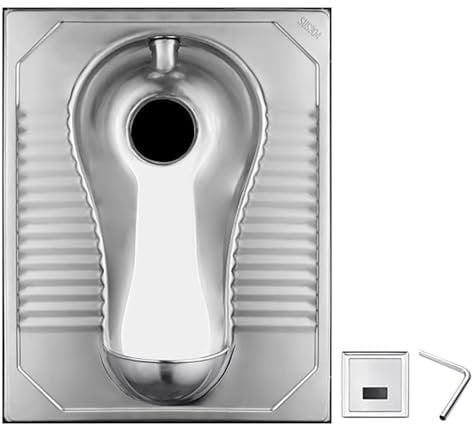 XAoSCd Generic Squat Pit, Hocktoilette Aus Edelstahl 304, Geruchsdicht Für Öffentliche Toiletten, Ideal Für Bars Und Ktv,B,D