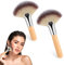 Small Fan Brush, 2 PCS Fluffy Facial Brush Cosmetic Tools Esthetician Supplies Face Applicator for Women Girls Esthetician Makeup Face Cleaning Painting Watercolor Canvas (brown)