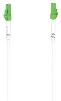 Hama Glasfaserkabel 15m (Netzwerkkabel, 10Gbit, Patchkabel, LC/APC auf LC/APC, Lichtwellenleiter, LWL Glasfaserkabel, Netzwerkkabel 15m, Gigabit Ethernet, Verbindung von Router, Switch) weiß