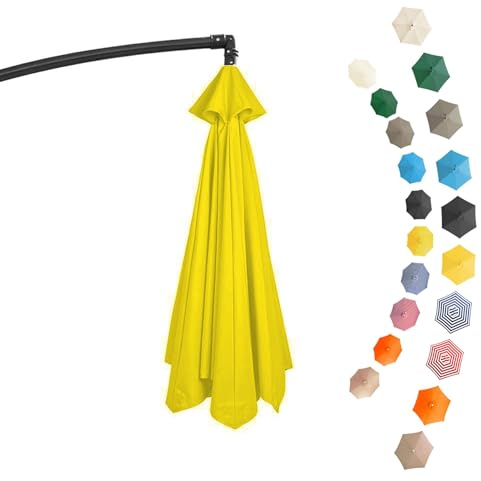 Sonnenschirm mit UV-Schutzfaktor 50+, strapazierfähig, Polyester, für Markt, Garten, Hof, Tisch und Außenbereich