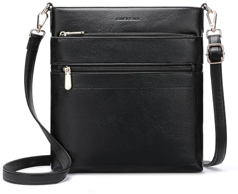 GAEKEAO Umhängetasche Damen, Crossbody Bag Handtasche Veganes Leder, Schultertasche mit Mehreren Taschen, Geschenk für Frauen