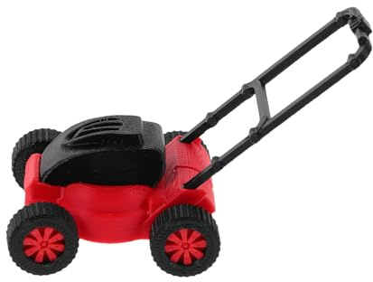 GARIOUANS 1:18 Scale Mini Lawn Mower Toy for Dollhouse and Fairy Garden, Miniature Lawn Mower Figurine Craft Accessory for Outdoor Landscaping Scenes