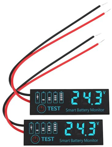 SG Store 2 Stück DC 7-55V Lithium-Batterie-Level-Indikator-Tester Blaue LED-Spannungs-Leistungs-Überwachungs-Panel