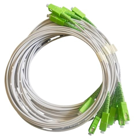 QYCWHXVDF 10 pz/50/PCS Cavo Armato SC/APC-SC/APC Indoor FTTH Modalità Simplex Fibra Ottica Patch Cavo di Prolunga cavo 2M Armato(10pcsArmored2MSCapc)