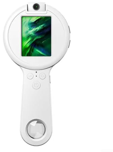 Handmikroskop, 100–500 x Zoom, 6,1 cm Display, intelligente Lupe für Schmuckreparaturaufgaben (weiß)