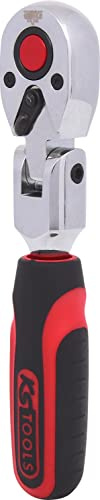 KS Tools 918.1493 1/4 CHROMEplus Gelenk-Umschaltknarre, 72 Zahn