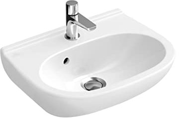 Villeroy & Boch Handwaschbecken compact O.novo 536046 450x350mm mittl Hl. durchgest o. Ül. weiß, 536