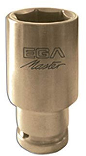 Egamaster - Llave vaso impacto larga 6 canto 1 46mm cobre