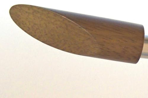 BASIT Endstück f. 16mm Gardinenstangen Edelstahl Look Holz versch. Designs wählbar, Modell:E53