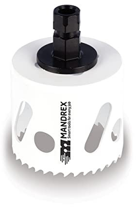 Mandrex | Bi-Metall Lochsäge SpeedXcut 8% Kobaltlegierung & 45 mm Schnitttiefe für Edelstahl, Alu & Epoxidharz | MHB4Q059B | Ø 59 mm