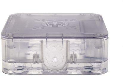 DesignSpark Mini-PC Gehäuse Quattro für Raspberry Pi 2, Pi 3, Pi B+ inkl. Einschub für 2.5 Festplattte oder SSD, Farbe: transparent