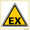 Signalétique.biz France - Adhésif Danger EX Zone ATEX - 125x125 mm - Protection Anti-UV