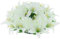 D Dolity Simulation Soie Mémorial Couronne de fleurs funéraires cimetière Décoration, blanc, 50 cm