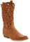 Toocool Scarpe Donna Stivali Stivaletti Texani camperos Western Traforati G629 [37,Camel]