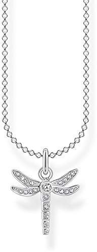 Thomas Sabo Damen Halskette Libelle silber 925 Sterlingsilber, 36-38 cm Länge