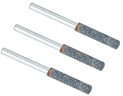 Piedra de Pulir para Motosierra,3 Piezas Afilador de Motosierra,Lima de Piedra de Rebaba para Afilador de Motosierra de Diamante de 4mm y 5/32 pulg,Cadena Motosierra para Mini Amoladora Eléctrica