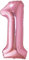 Palloncino 1° Compleanno Numero 1 Gigante Rosa, Palloncino XXL di 100 cm. Decorazione Compleanno Bimba. Ad Aria o ad Elio.